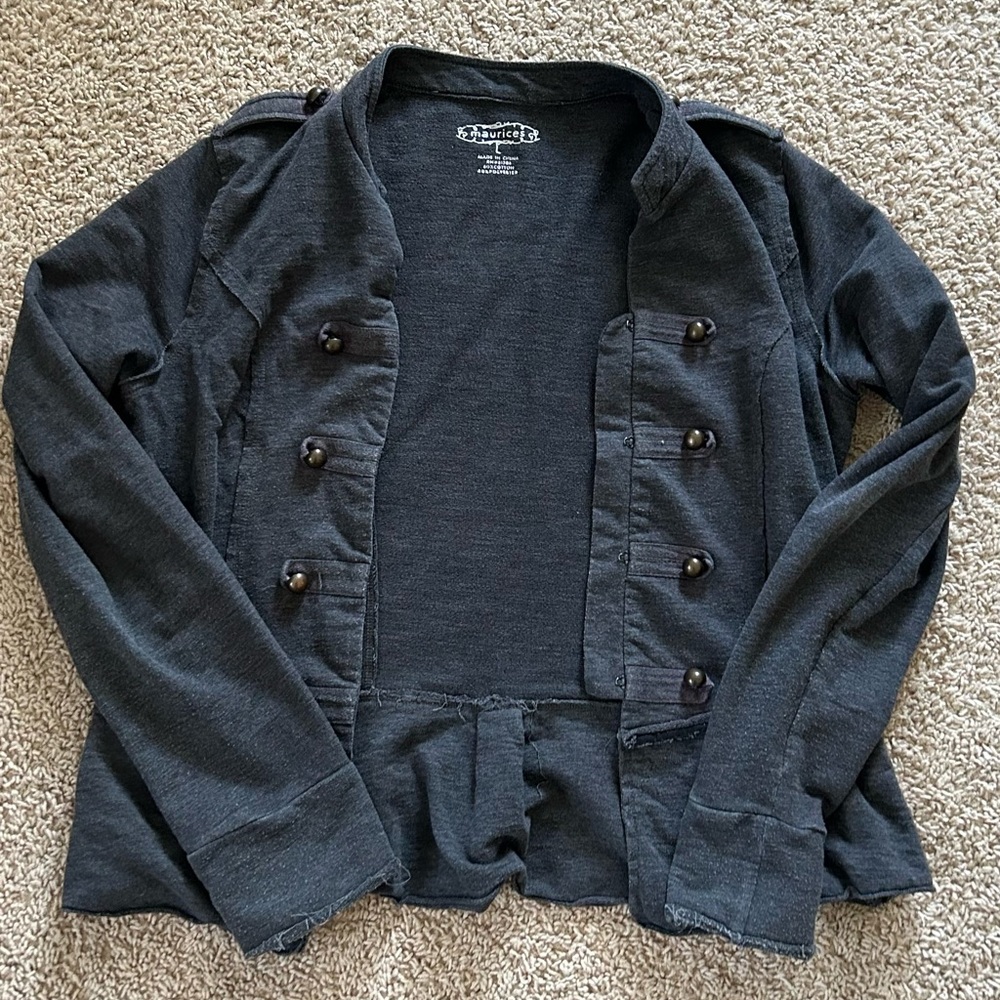 Gray Military Style Jacket